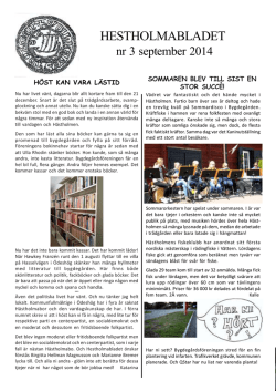 Hestholmabladet nr 3 2014 (PDF)