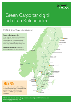 95 % Green Cargo tar dig till och från Katrineholm