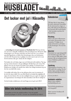 Husbladet nr 3-4 - Hässelby Familjehotell
