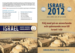 Israel - Kristet Center Örebro