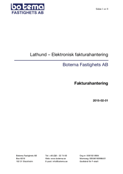 Lathund – Elektronisk fakturahantering Botema Fastighets AB