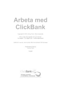 Arbeta med ClickBank