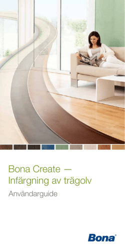 Bona Create — Infärgning av trägolv