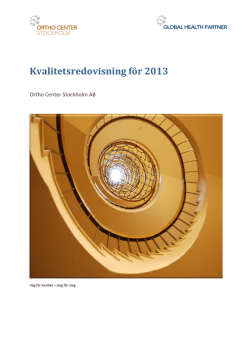 Kvalitetsrapport för 2013