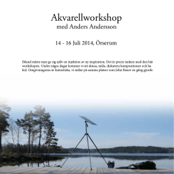 Akvarellworkshop - Anders Andersson