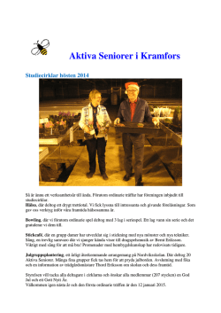 Övriga aktiviteter - Aktiva Seniorer i Kramfors