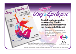 mottagning för ditt exemplar av broschyren om Ungdom & Epilepsi