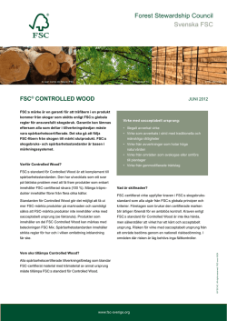 fsc® controlled wood