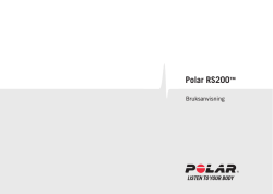 Polar RS200 Bruksanvisning