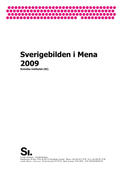 Sverigebilden i MENA-regionen