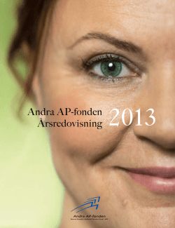 Andra AP-fonden Årsredovisning 2013