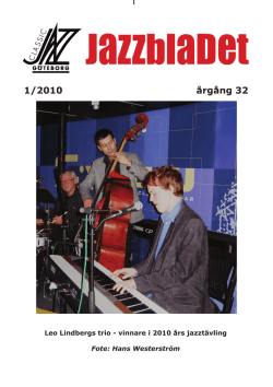 Jazzbladet nr 1/10 - Classic Jazz Göteborg