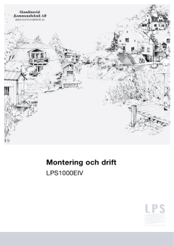 LPS1000EIV_Monteringsanvisning - Skandinavisk Kommunalteknik