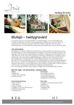 Mullsjö – heldygnsvård - Iris Utvecklingscenter