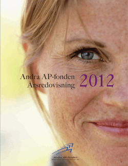 Andra AP-fonden Årsredovisning 2012