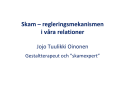 regleringsmekanismen i våra relationer, av Jojo Tuulikki Oinonen