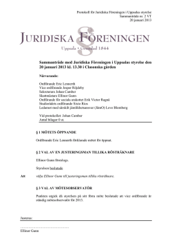130120 - Juridiska Föreningen i Uppsala