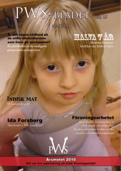 PWS-bladet nr. 15 - Prader Willi föreningen i Sverige