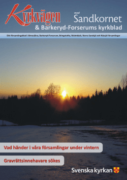 Församlingsbladet Nässjö pastorat 2013-2014 vinter