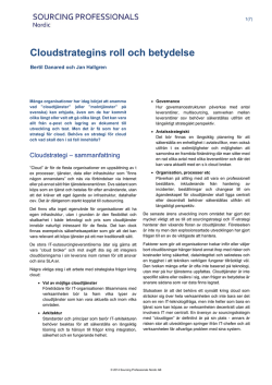 Cloudstrategins roll och betydelse (PDF – 590 kB)