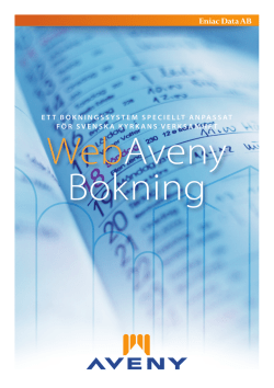 WebAveny Bokning