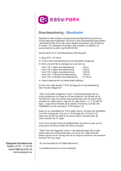 Boendeparkering Stockholm (pdf)