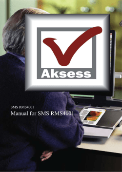 SMS Manual RMS4001.indd