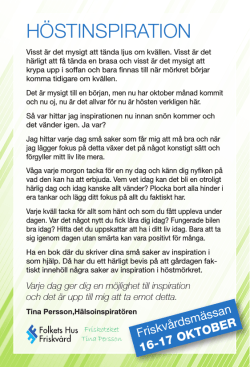 Reklamguiden Kalix V39 - Krönika - Höstinspiration