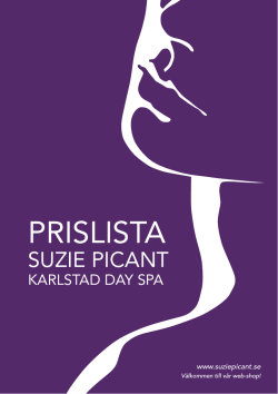 Prislista 2014 - Suzie Picant Karlstad Day Spa