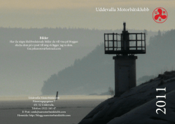 Medlemsblad 2011 - Uddevalla Motorbåtsklubb