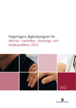 Åtgärdsprogram 2012 - Skånesamverkan mot droger