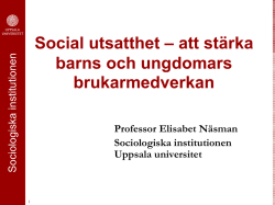 Föreläsning 25 sept 2014 Elisabeth Näsman