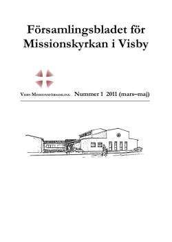 2011 nr 1 mar-maj - Visby Missionsförsamling