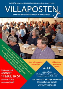 Villaposten 2014 - Tyresönäs Villaägareförening