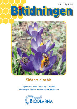 Sköt om dina bin - Sveriges Biodlares Riksförbund