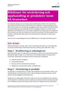 Upphandlingsstöd Produkter enligt NL09 ALOS 05 NLM10
