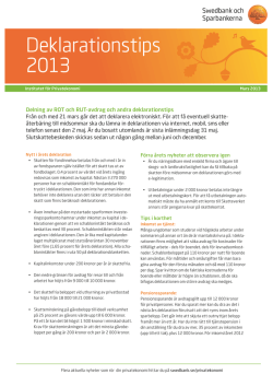 Deklarationstips 2013 (pdf)