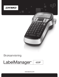 LabelManager 420P User Guide