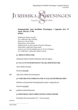 140405 - Juridiska Föreningen i Uppsala