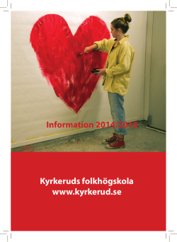 Information 2014/2015 - Kyrkeruds folkhögskola
