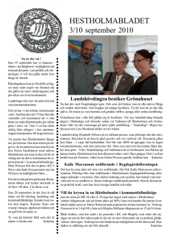 Hestholmabladet nr 3 2010 (PDF)