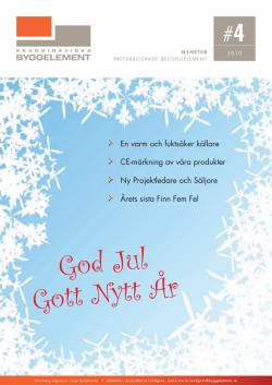 God Jul Gott Nytt År - Skandinaviska Byggelement