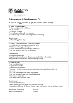 Ordningsregler för Fågelfors F-5 13-14.pdf - Fågelforsskolan F-5