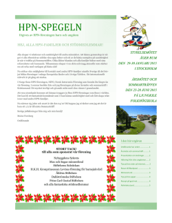 Nr 2 2014 - PDF - Svenska HPN