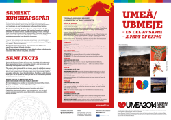 Umeå/Ubmeje - En del av Sápmi