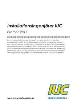 Installationsingenjörer IUC examen 2011