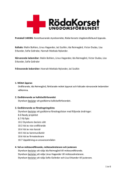 protokoll 20140306 - Röda Korsets Ungdomsförbund