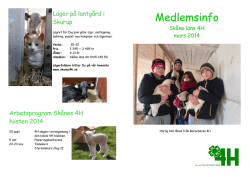Medlemsinfo - Skåne läns 4H