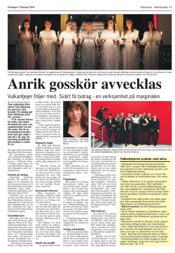 Tidningen Västsverige 7 feb 2014 sid 17