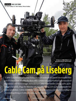 Cable-Cam Sweden utvecklar linbanesystem inriktade på